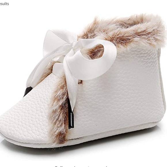 🤎✨🤍 Baby girl white boots! 12-18mos - Picture 5 of 7